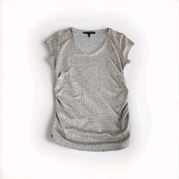 White House Black Market Womens Blouse Gold Size Small Polyester Blend Stretch - Picture 1 of 12